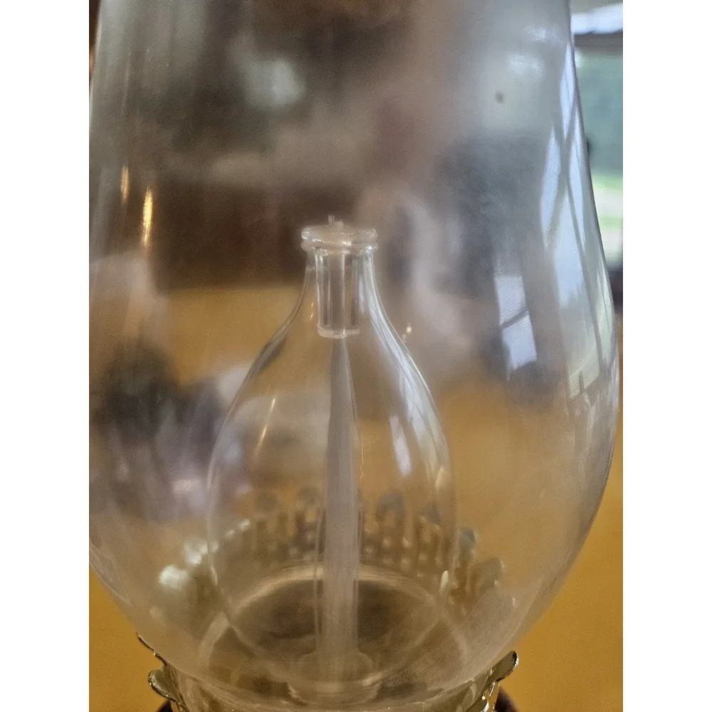 Vintage Fiberglass Strand Oil Lamp W/ Mazanita Root Base Comes W/ Instructions